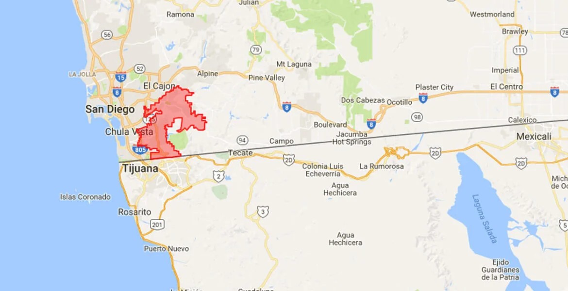 Service area map